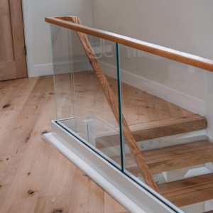 Glass staircase railing installation in Muscat and Sohar Oman 13 - تركيب درابزين درج زجاج… – glass railing and balustrade installation – Al…